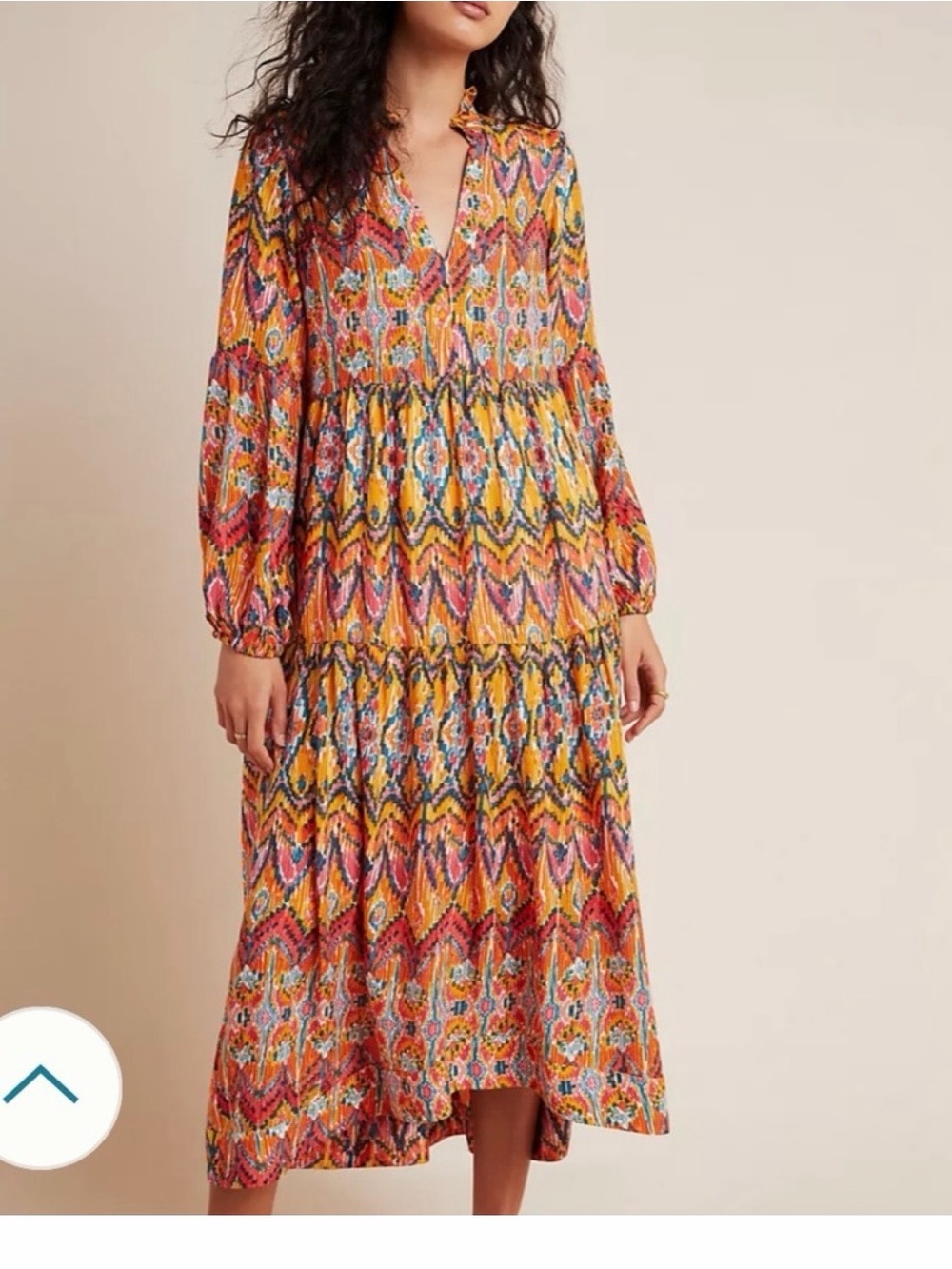 Maeve for Anthropologie Tamarind Tiered Maxi Dress Size 1X